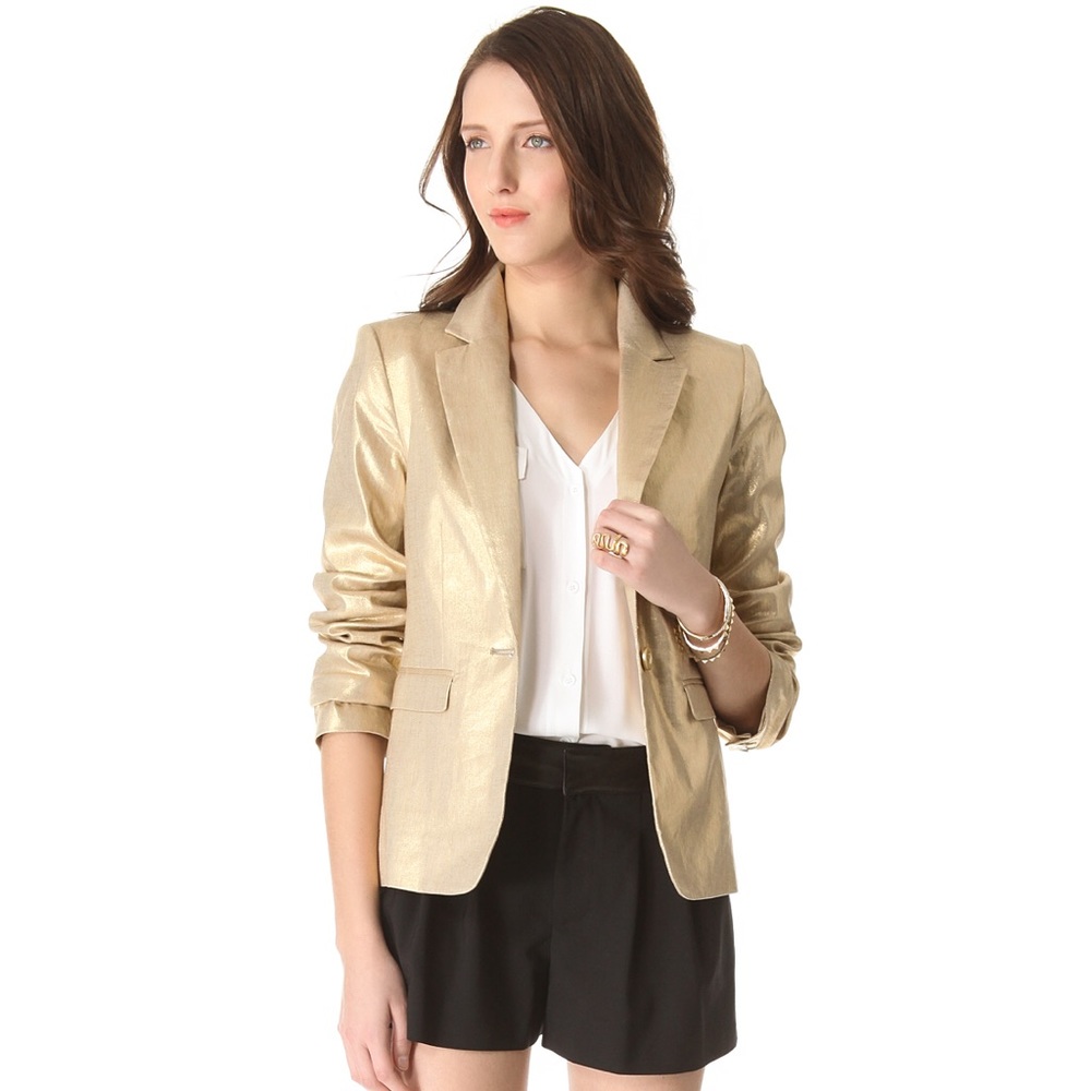 ⚡️NYE SALE⚡️ Alice and Olivia Metallic Blazer - Picture 2 of 8